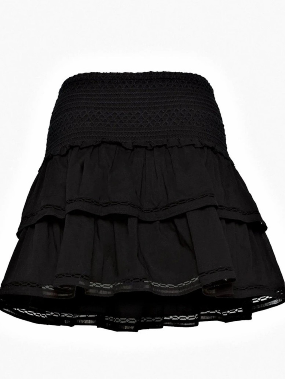 Sunday Best Paloma Skirt Tiered Mini Black Small